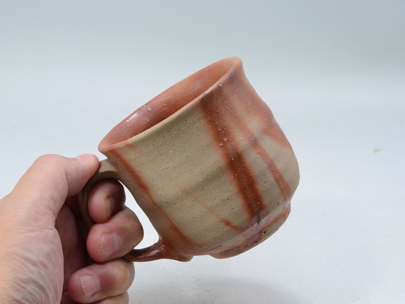 25106]緋襷マグカップ（藤原康）｜備前焼わかくさ